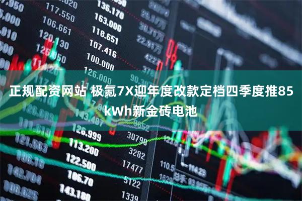 正规配资网站 极氪7X迎年度改款定档四季度推85kWh新金砖电池